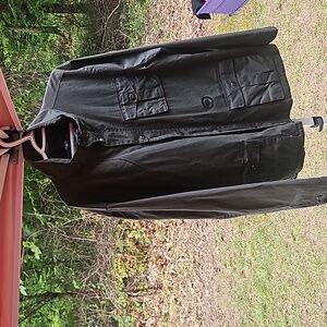 Harley Davidson Mens Coat Olive Green Zipped Buttoned 100% Cotton 2XL